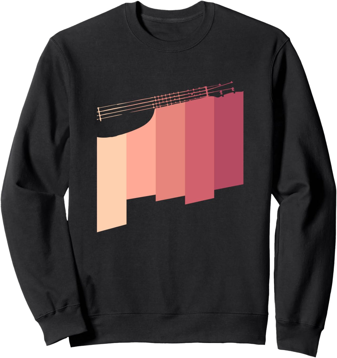 Great Sunset Pineapple Ukulele Music Lover Uke Abstract Gift Sweatshirt