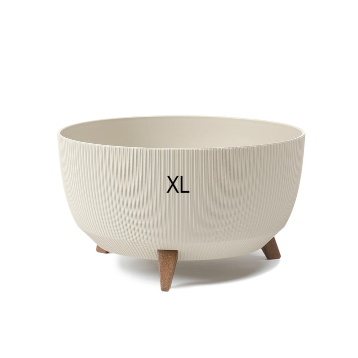 MELTOM Blumentopf Schale mit Füssen Einsatz Kräutertopf Übertopf Pflanzschale Eco Recycled (Baumwoll