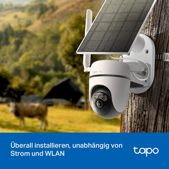 Tapo C615G KIT 4G LTE Überwachungskamera mit SIM-Kartenslot, 360° 2K-3MP Farbnachtsicht, kostenlose