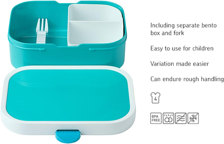 Mepal Brotdose Kinder Little Dutch – Bento Box Kinder - Brotdose Kinder mit Fächern & Gabel - Meal P