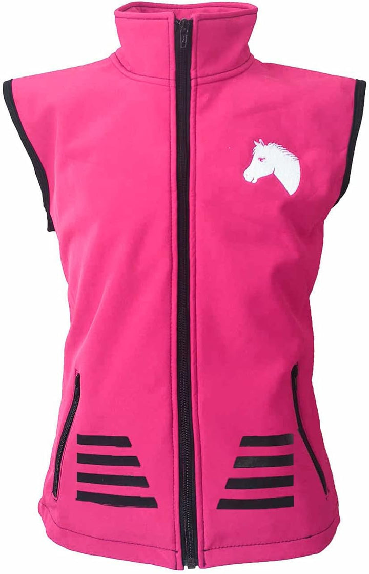 Kinder Softshell Reitweste Juli Meshfutter tolle Farben, Rosa