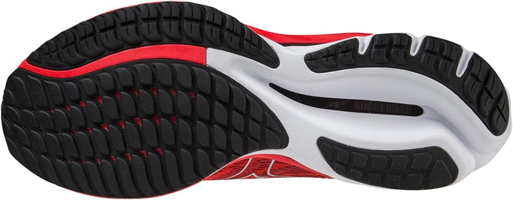 Mizuno Herren Wave Rider 26 Sneaker 42.5 EU Ignition Red White Black, 42.5 EU Ignition Red White Bla
