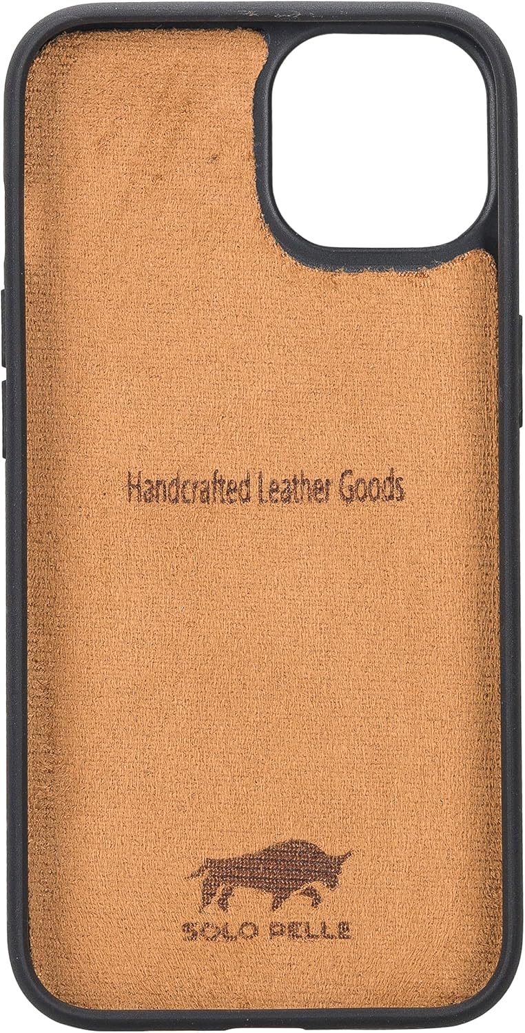 Solo Pelle Lederhülle für das iPhone 14 in 6.1 Zoll Case Leder Hülle Ledertasche Backcover aus echte