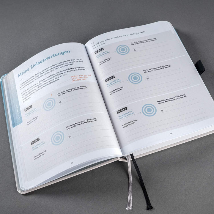 DRAN BLEIBEN Erfolgsjournal – für Ziele, Fokus, Selbstreflexion, Achtsamkeit & persönliche Entwicklu