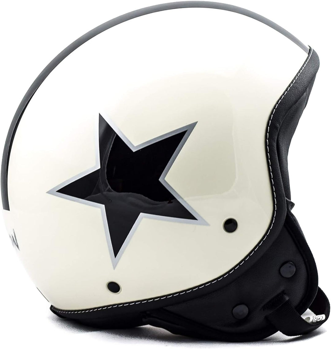 Soxon® SP-301 Star „Green“ · Jet-Helm · Motorrad-Helm Roller-Helm Scooter-Helm Moped Mofa-Helm Chopp