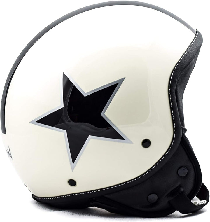 Soxon® SP-301 Star „Green“ · Jet-Helm · Motorrad-Helm Roller-Helm Scooter-Helm Moped Mofa-Helm Chopp