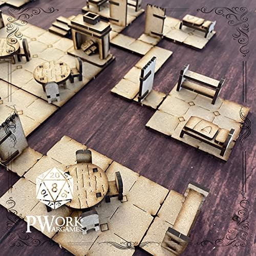 The Tavern (La Taverna) – 3D Tactical Maps Rpg Fantasy Dungeon Tiles – Taktische 3D-Karten, modular,