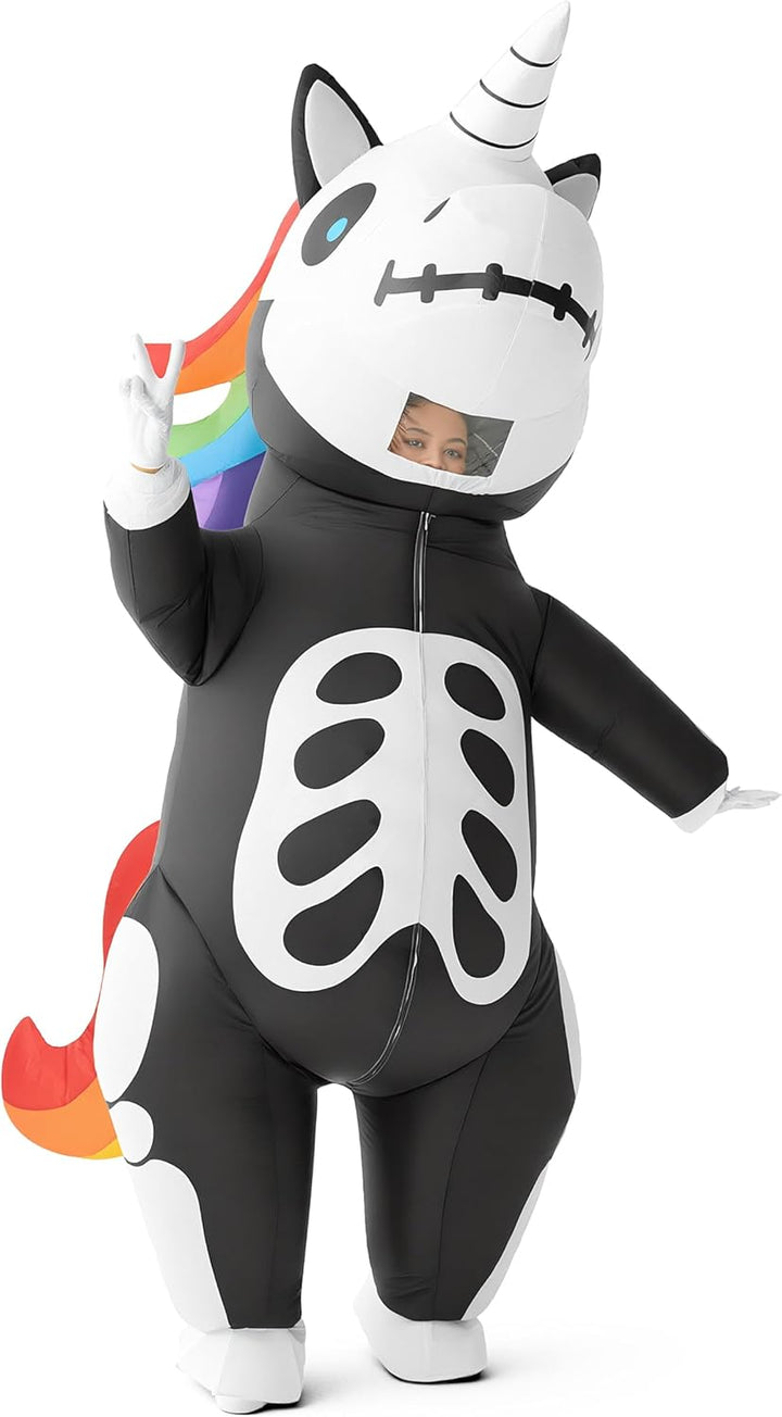 Spooktacular Creations Aufblasbares Einhorn Kostüm Ganzkörper, Einhorn Air Blow-up Kostüm für Hallow