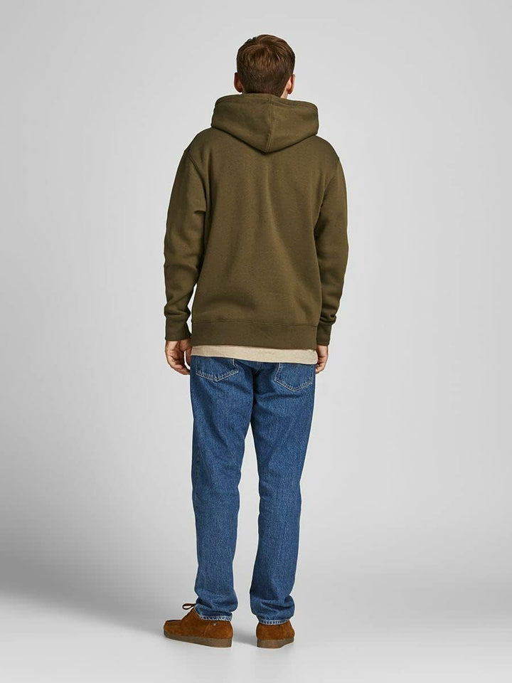 JACK & JONES Male Kapuzenpullover Logo Kapuzenpullover S Khaki, S Khaki