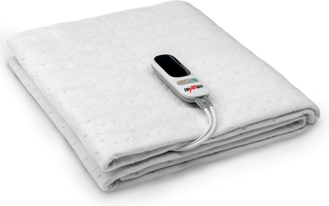 Grafner XL 2 Zonen Wärmeunterbett 190 x 90 cm, 2 steuerbare Zonen: Körper und Füsse, LED Fernbedienu