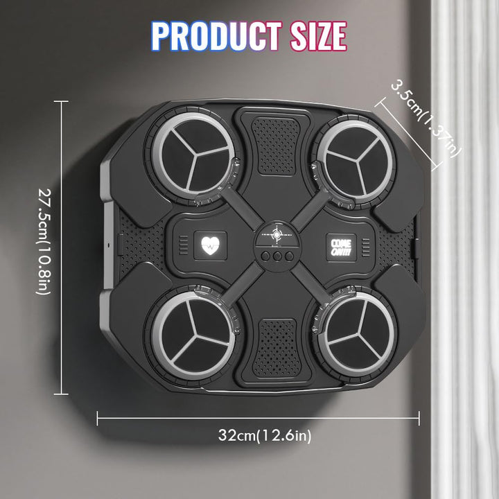 OneNine Bluetooth Music Boxing Machine, Boxmaschine mit Musik, Wandmontiertes Boxziel, LED Musik Box