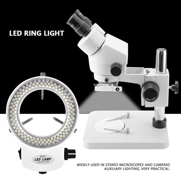 Ejoyous LED Ringlicht Mikroskop, Kamera Ringlampe Mikroskop Einstellbarer 144 LED Ring Light Lichtqu