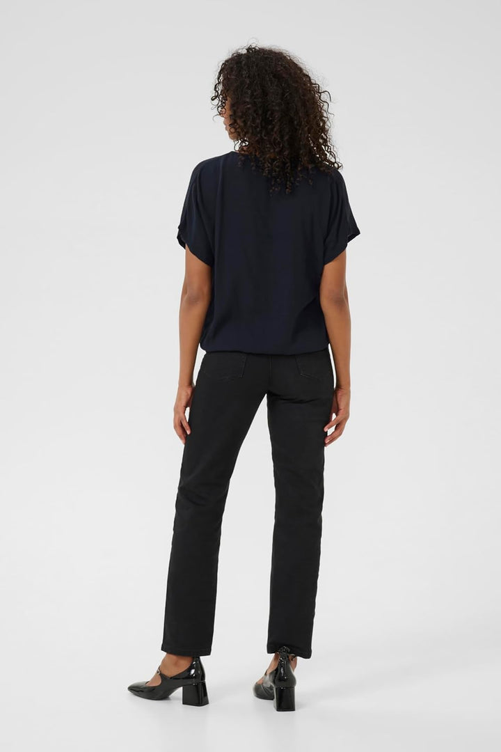 KAFFE Damen Bluse ärmellos KAamber KAamber Stanley Kurzarm 34 Midnight Marine, 34 Midnight Marine