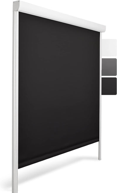 Sol Royal Kassettenrollo mit Führungsschiene SolReflect K24 60x175 cm Schwarz - Blackout Thermorollo
