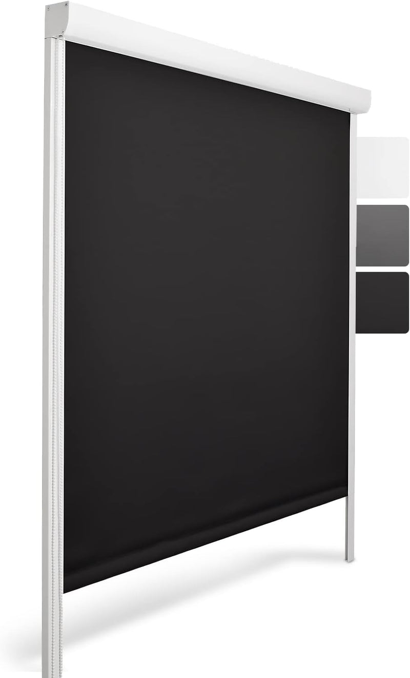 Sol Royal Kassettenrollo mit Führungsschiene SolReflect K24 60x175 cm Schwarz - Blackout Thermorollo