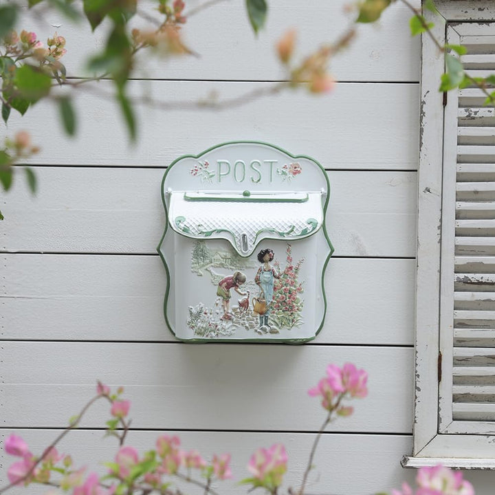 Briefkasten Vintage Shabby Briefkasten Anthrazit Retro Postkasten Landhausstil Metall Wandbriefkaste