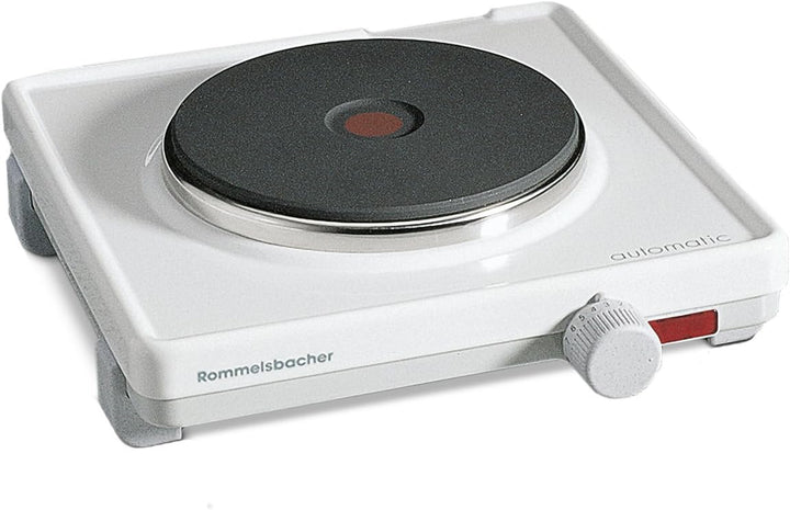 ROMMELSBACHER Automatik Einzelkochplatte AK 1580 - Gehäuse feueremailliert, weiss, Gussheizplatte 14