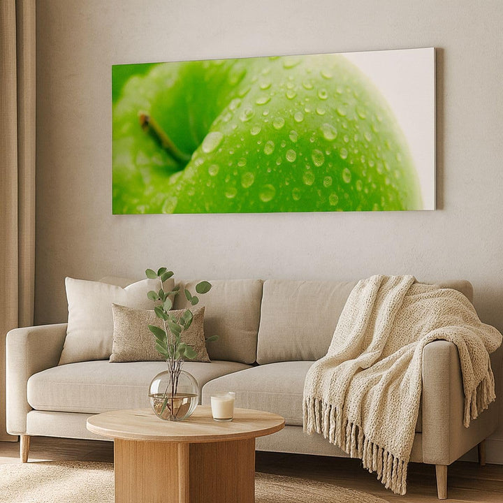 Wandbilder Dekoration Wohnzimmer Apfel Obst Vitamin Gesundheit Panorama Bilder auf Leinwand 120x50cm