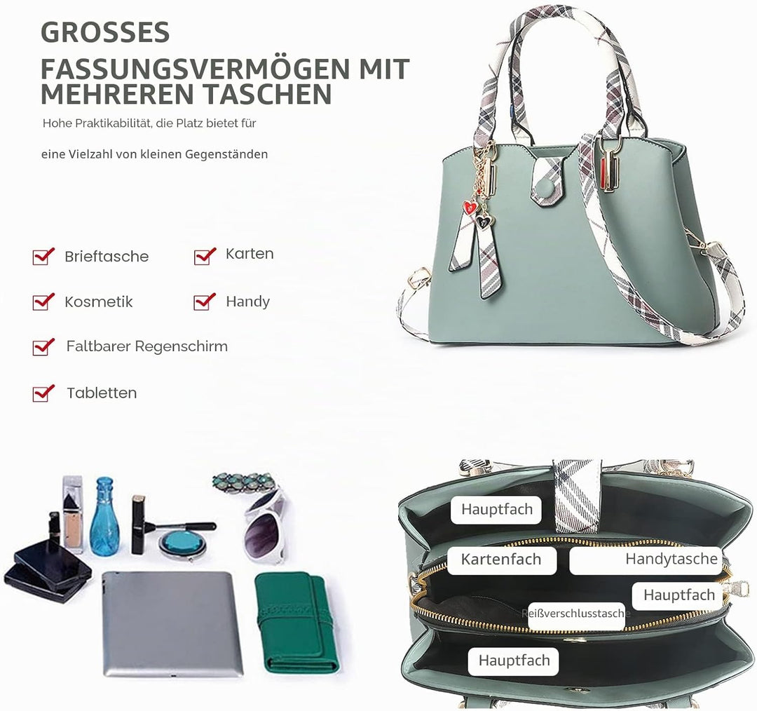 NICOLE &amp; DORIS Handtaschen Damen Elegante Frauen Umhängetasche mit Farbe Streifen Damen Schultertasc