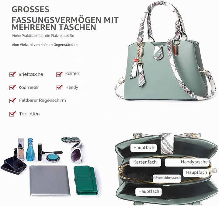 NICOLE &amp; DORIS Handtaschen Damen Elegante Frauen Umhängetasche mit Farbe Streifen Damen Schultertasc