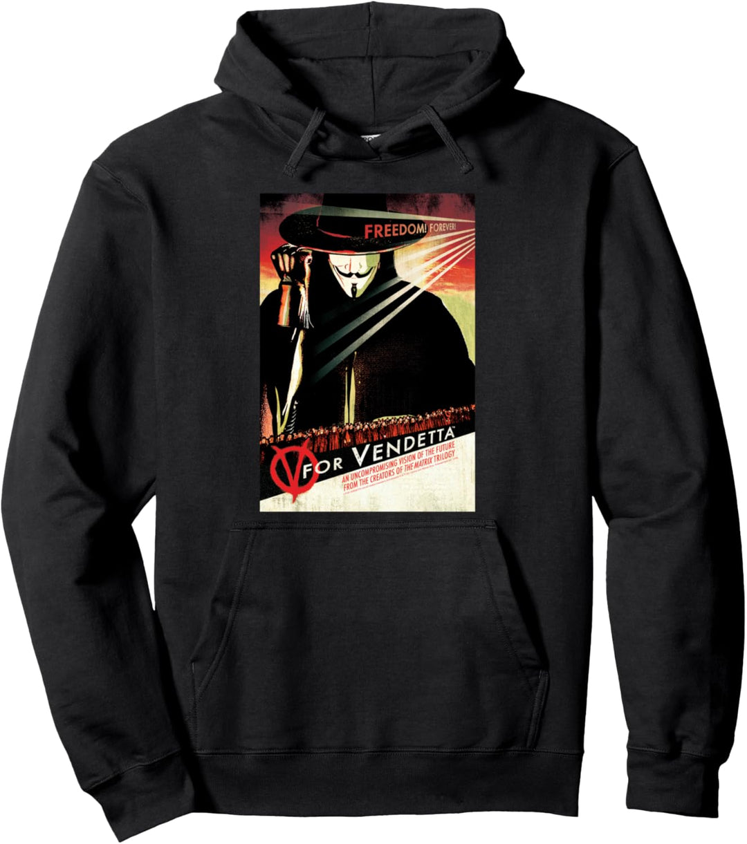 V For Vendetta Freedom Forever Pullover Hoodie