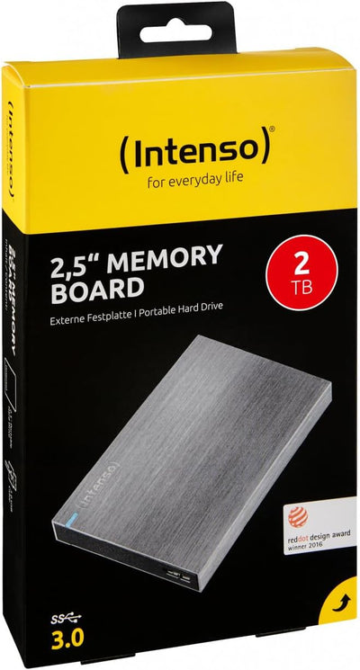 Intenso 6028680 Memory Board Portable Hard Drive 2TB, tragbare Externe Festplatte 2TB - 2,5 Zoll, 54