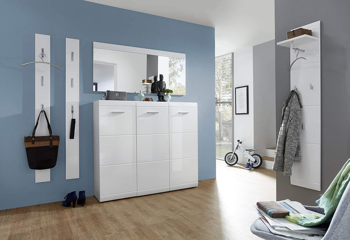 Germania Spiegel mit Applikation GW-Adana in Weiss, 134 x 63 x 3 cm (BxHxT) Spiegel Weiss, Spiegel W