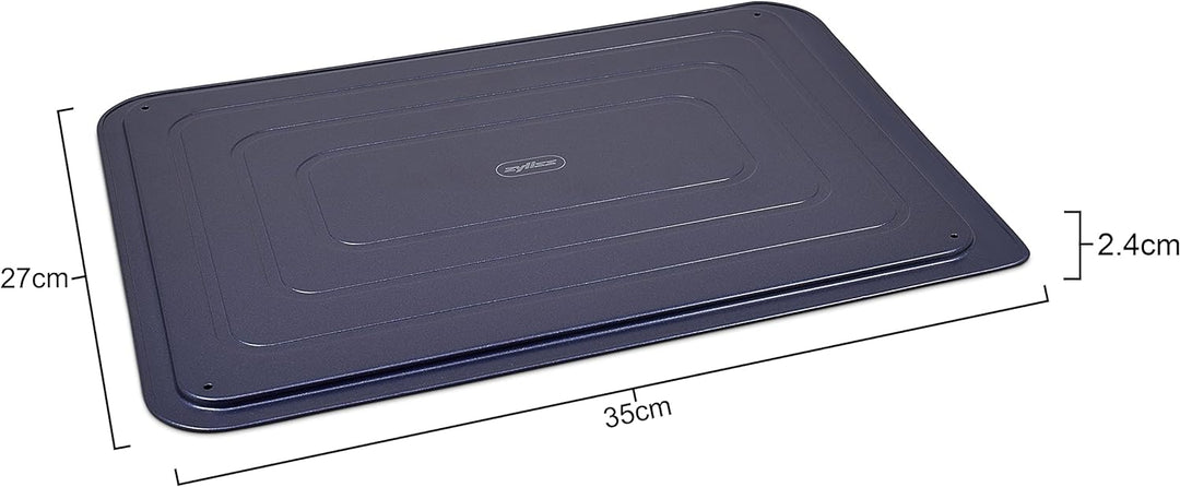 Zyliss E980192 Back- und Plätzchenblech, Antihaftbeschichtung, Carbonstahl, Dunkelblau, Kuchenblech/