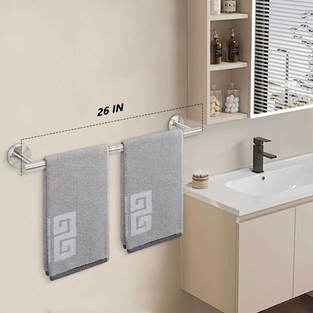 NearMoon Badezimmer-Handtuchstange, Badzubehör, dicker Edelstahl-Duschtuchhalter für Badezimmer, Han