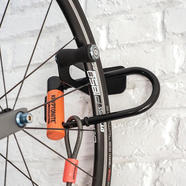 MIGHTY ENGINEERING Fahrrad Wandhalterung LOCK-UP – Vertikale Aufbewahrung für Rennrad, MTB u. E-Bike