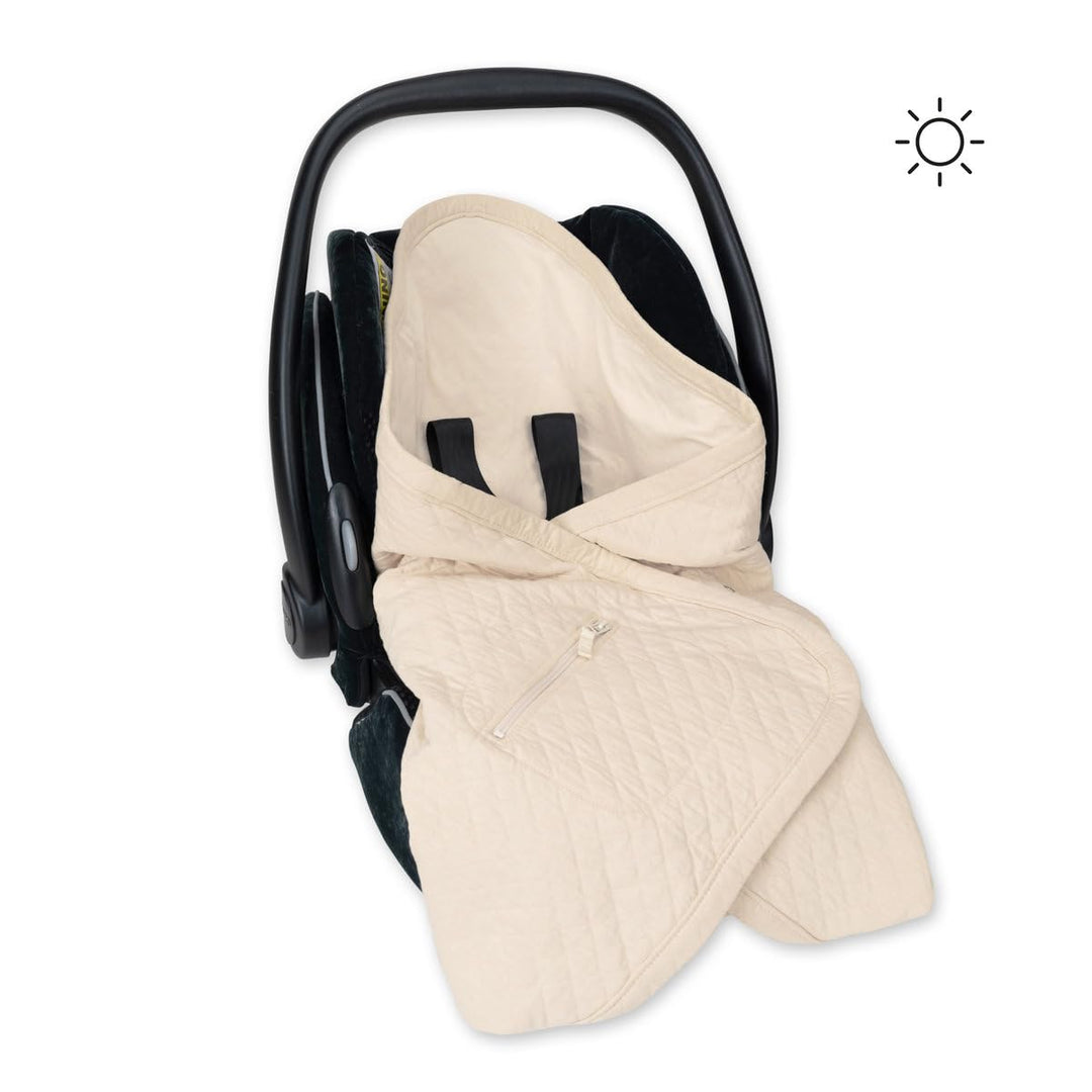 BEMINI Wickeldecke Quilted + Jersey Cream, Cream