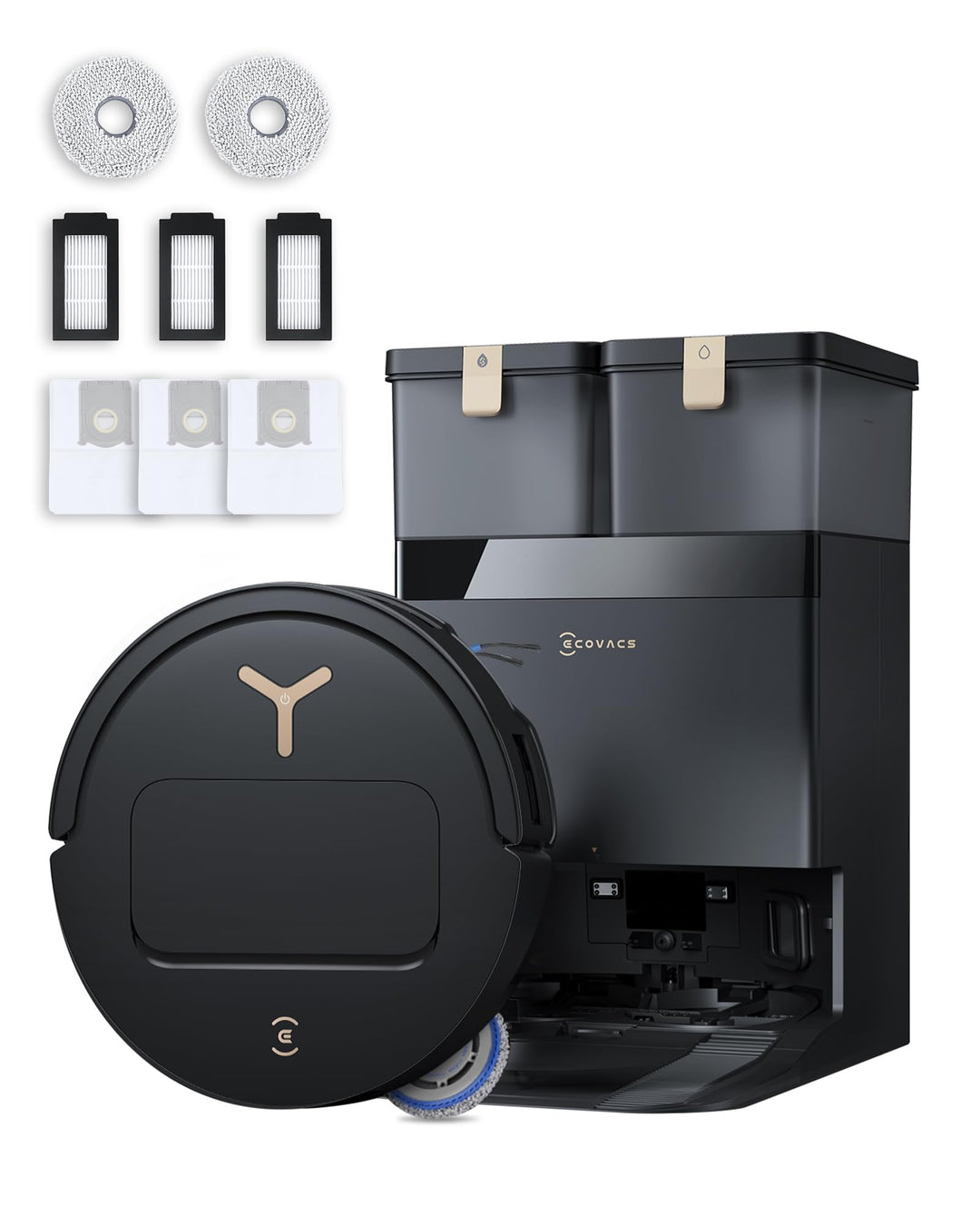 ECOVACS DEEBOT T50 PRO Omni Gen3 Care kit Saugroboter mit Wischfunktion, 25.000 Pa, AIVI 3D 3.0, aut