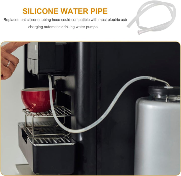 HOMSFOU Ersatz-Wasserspender, Silikonschlauch, 4 Stück, Wasserspender, Ersatzschlauch, Spenderschlau