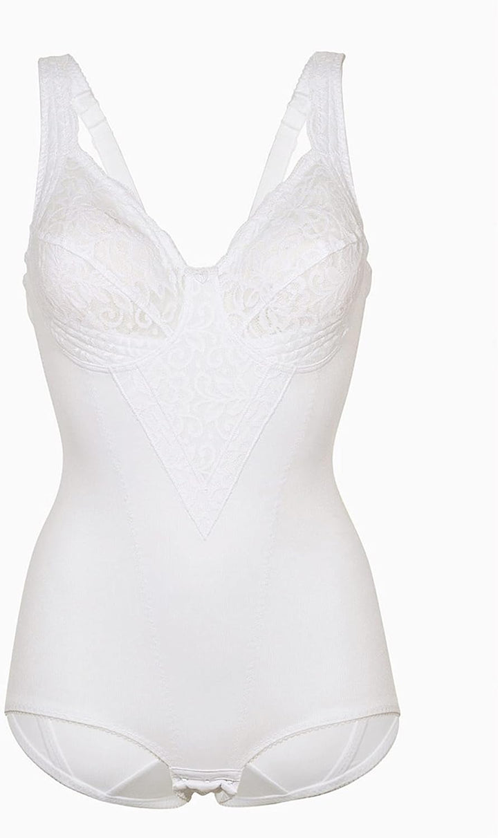 Lovable Damen Pizzo Body Senza Ferretto Alta Contenitività 3-C/34 C Weiss, 3-C/34 C Weiß