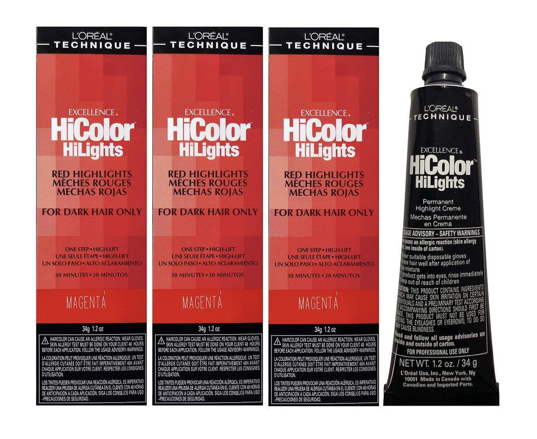 L'Oreal Excellence Hicolor Highlights Magenta 35 ml Haarfarbe (3er-Pack)
