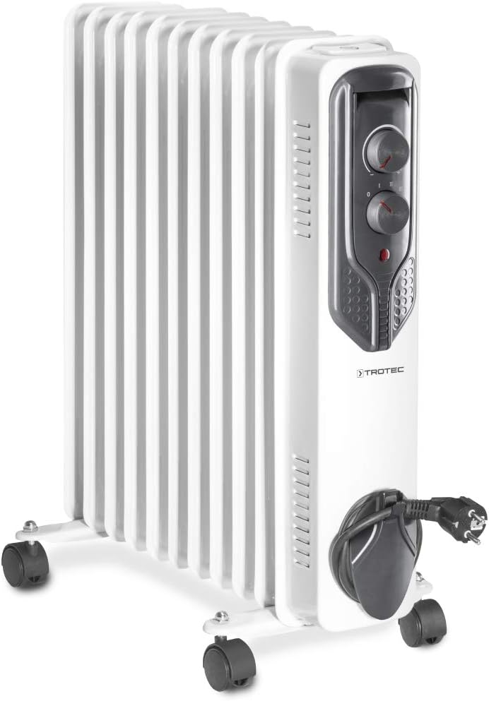 TROTEC Radiator Heizung TRH 21 E – Heizleistung 1000 W / 1500 W / 2500 W – Elektro Heizkörper, 11 Ri