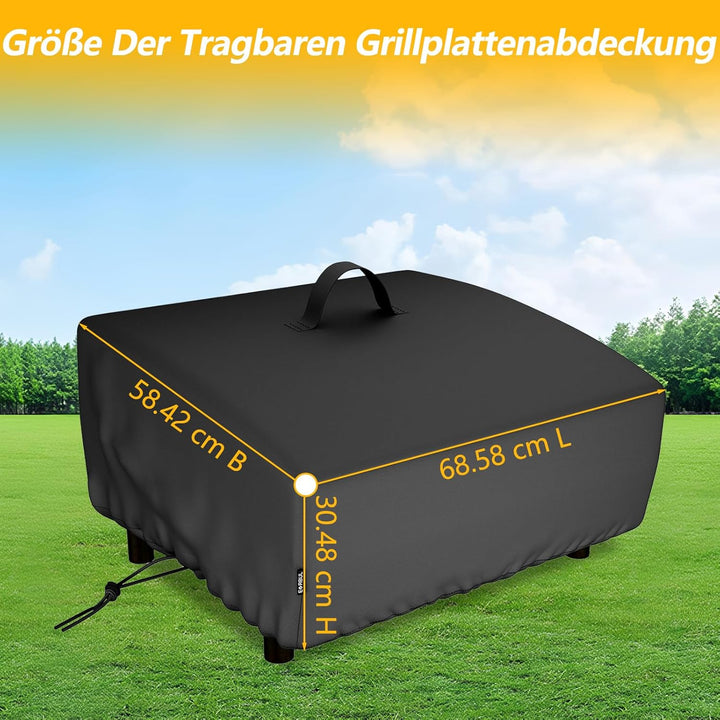 EVRBUL Tragbare Grillplattenabdeckung Passt Für Blackstone Und Pit Boss 2-Brenner Tischgrillplatte,