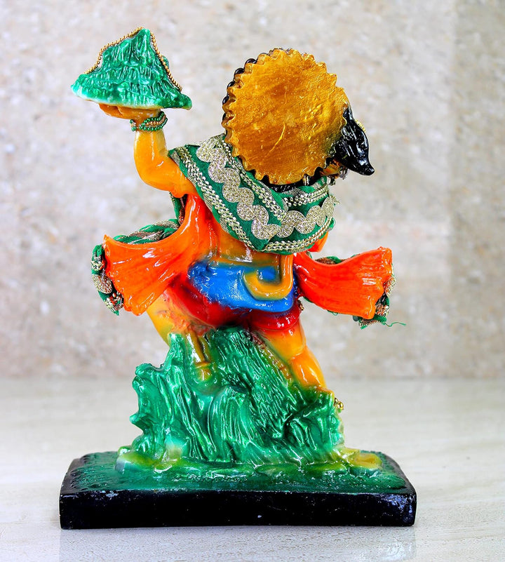 eSplanade Resin Hanuman Anjaneya Pavan Putra Murti Moorti Idol Statue Sculpture (8.5 x 6.5 Inches),