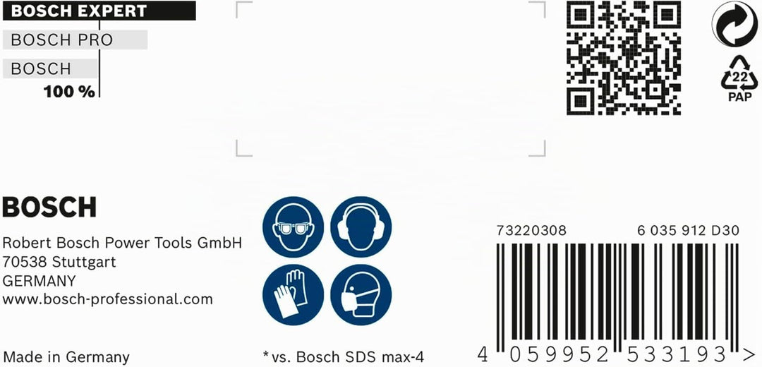 Bosch Professional 1x Expert SDS max-8X Hammerbohrer (für Stahlbeton, Ø 26,00x320 mm, Zubehör Bohrha