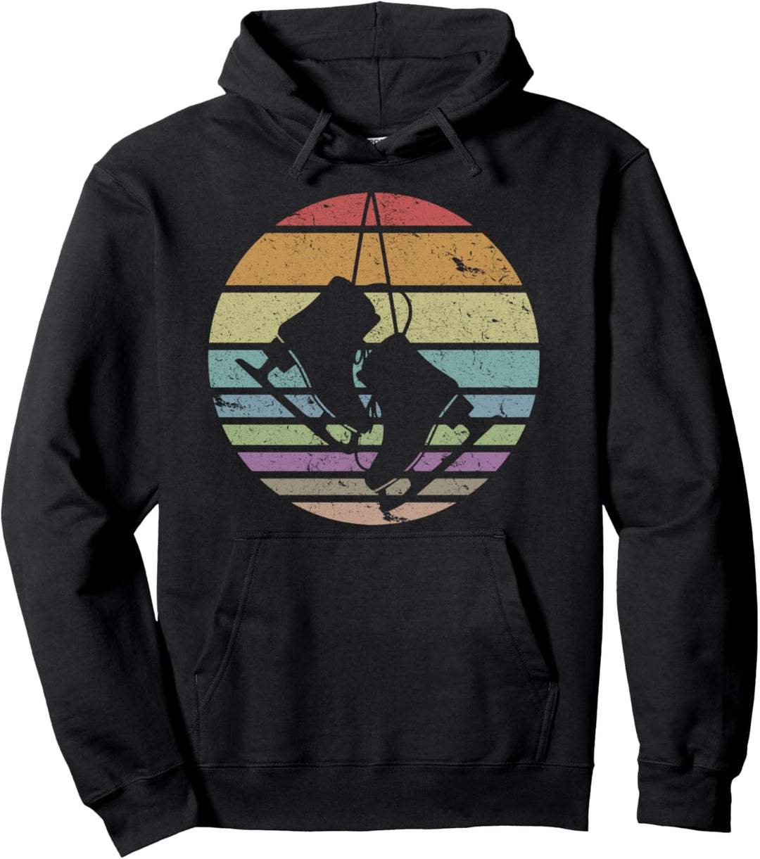 Retro Eislauf I Vintage Eisschnellaufen I Schlittschuh Pullover Hoodie