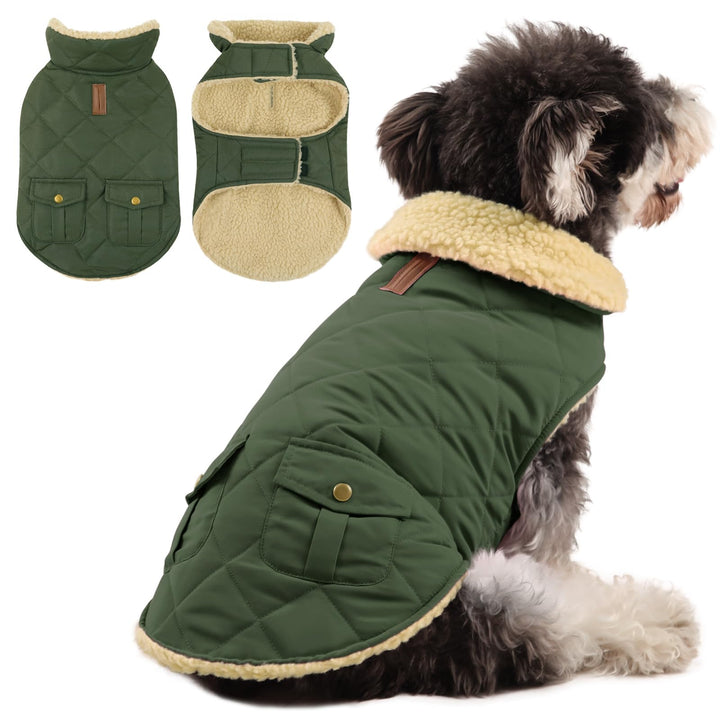 Queenmore Hundemantel Winter Kleine Hunde Warme Wintermantel Hund Fleece Hundejacke Wasserdicht Quil