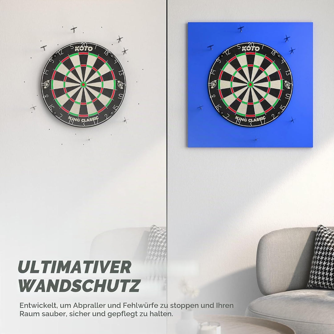 KOTO - 4pcs. Dart Surround, langlebige Dart wandschutz, verhindert Schäden, Eva 4PCS Quadrat Blau, 4