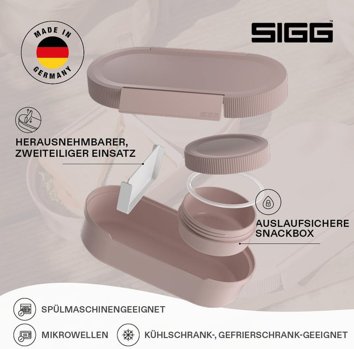 Sigg - LUMO Lunchbox L - Trenner & Auslaufsicherer Snackbox - Mikrowellen- & Spülmaschinengeeignet -