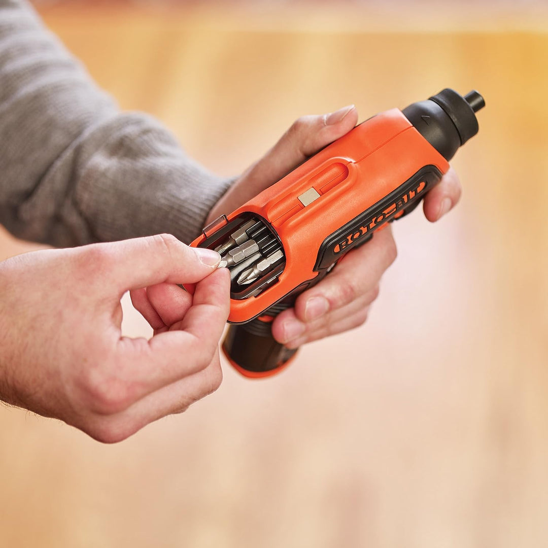 Black+Decker Black & Decker CS36BST-QW 3.6V 1.5 Ah Şarjlı Tornavida, Schwarz, Orange Schraubendreher