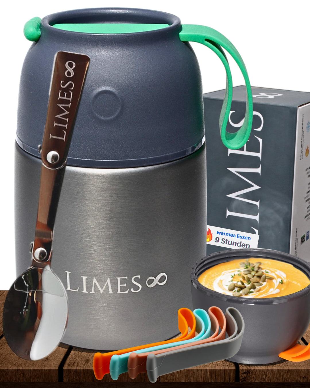 Thermobehälter für Essen - 500ml - Warmhaltebehälter für Speisen - Thermo Lunchbox Edelstahl - Essen