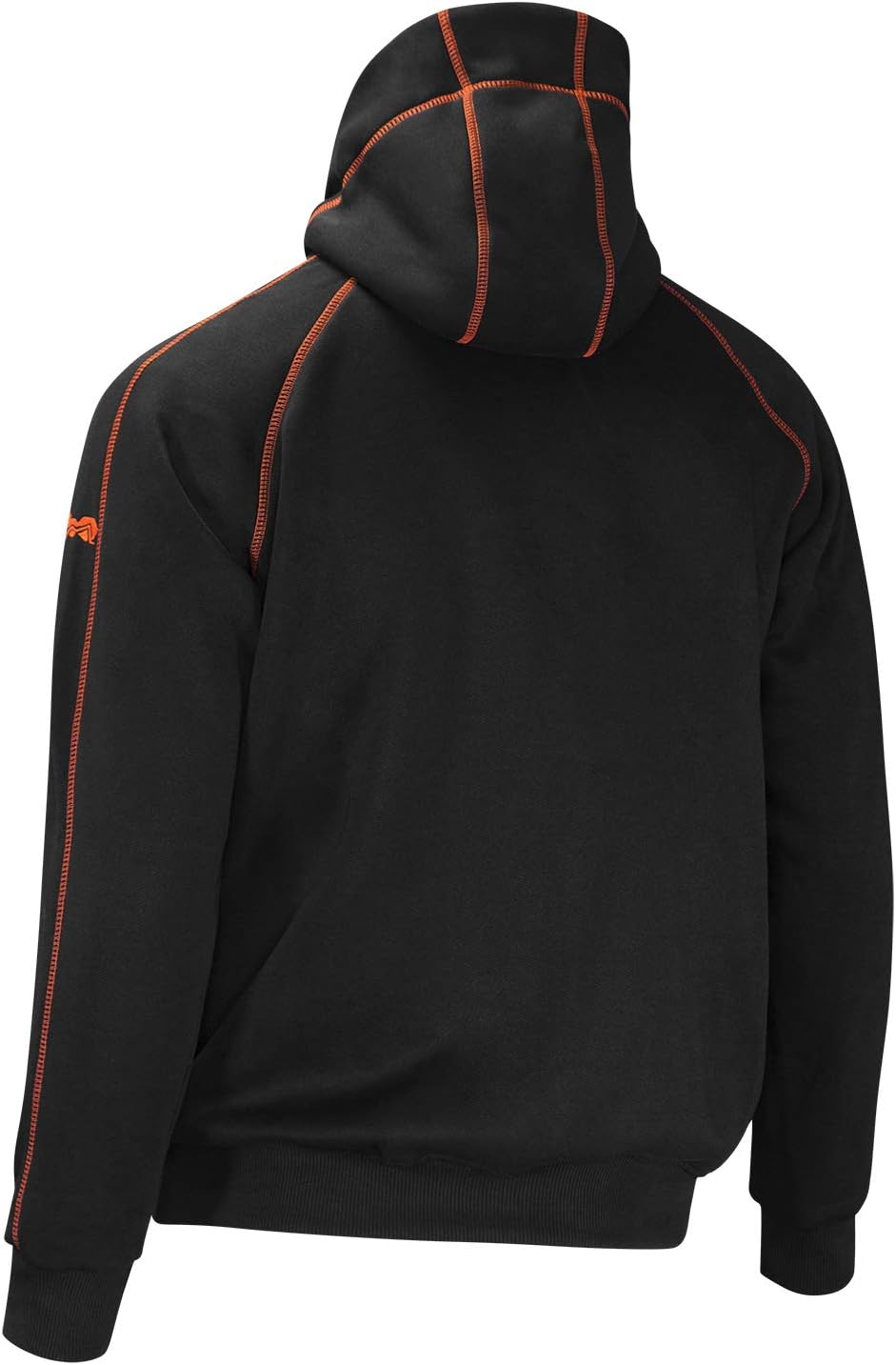 strongAnt Hoodie mit Reissverschluss für Herren warme Fleece Jacke mit Kapuze XS Schwarz / Orange, X