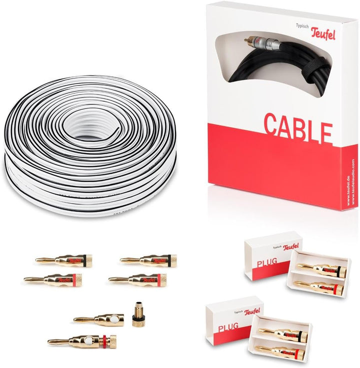 Teufel 5.1 Heimkino Kabel-Set 30m² Advantage C3535S Weiss 5.1 Heimkino Kabel-Set 30m² "Advantage" C3