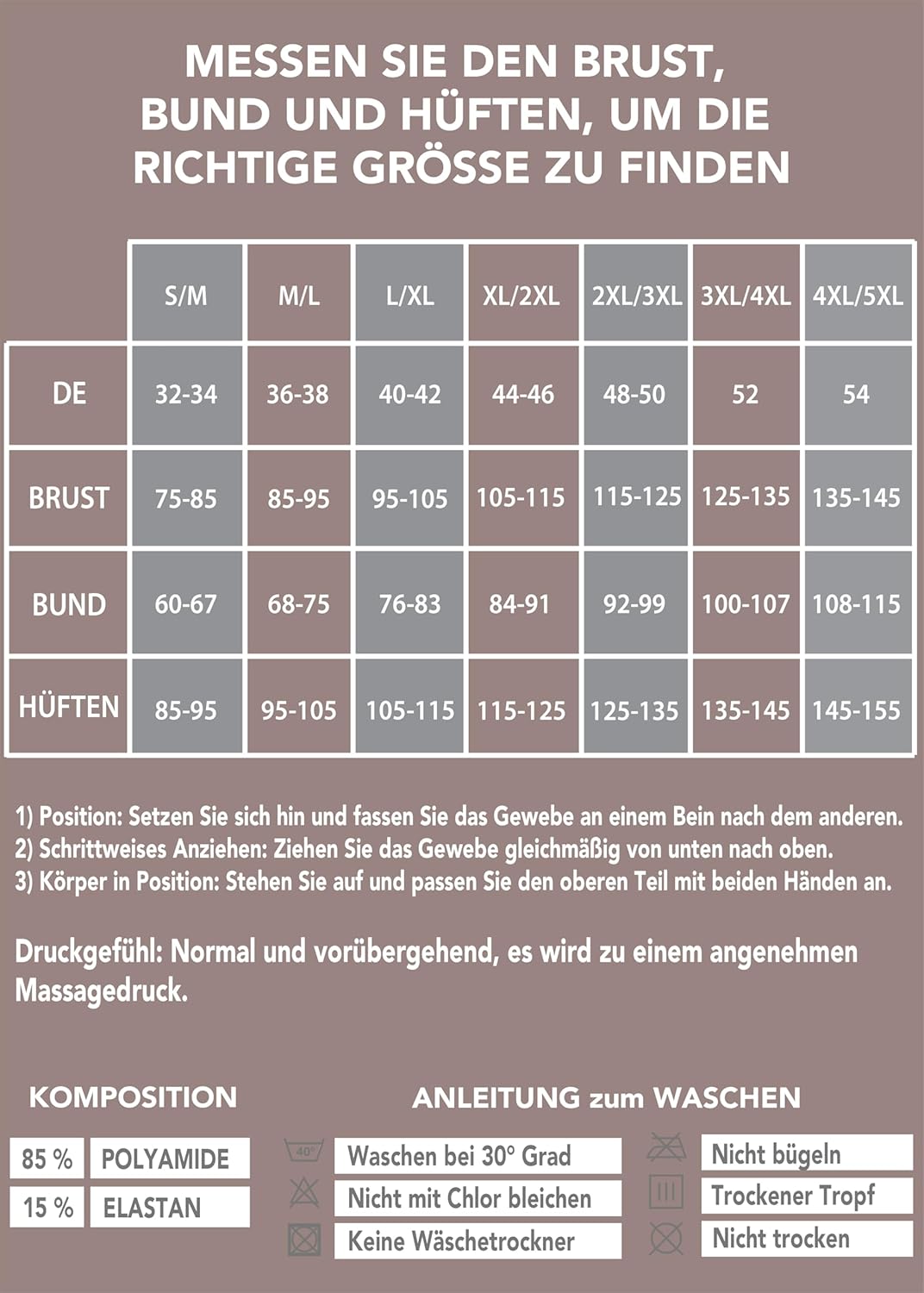 SLIMCELL Anti Cellulite Leggings Damen Draining - Shape Leggings Damen, Mikrofaser Shapewear Bauchwe