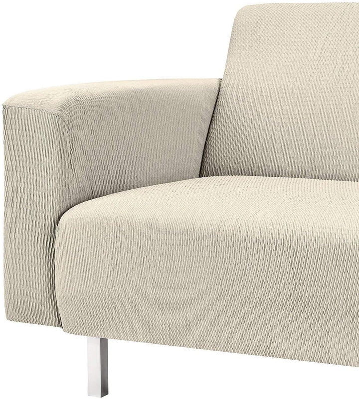 Martina Home - Sofabezug für Chaise Longue, Modell Túnez, Stoff, Elfenbeinfarbe, kurzes Eckteil rech