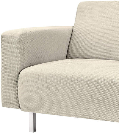 Martina Home - Elastischer Bezug für Sofa, Modell Túnez, Eckteil Links, Stoff, Elfenbeinfarbe, 3-Sit